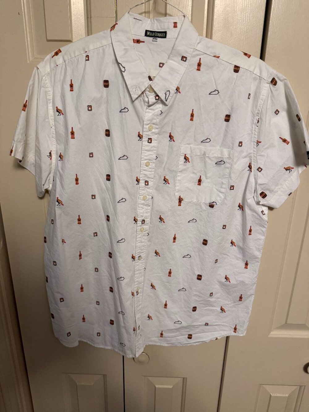 Wild Turkey 101 White Button-Up Shirt XXL